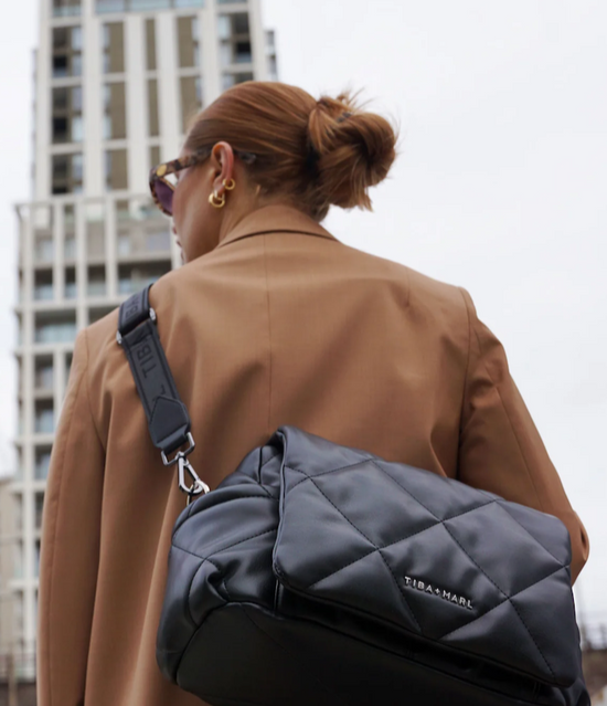 Nova Eco Compact Changing Bag | Quilted Black