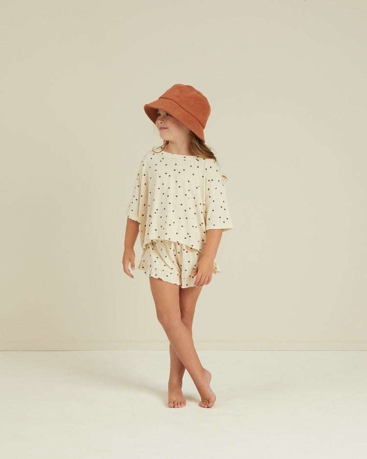 brúnn bucket hat fyrir krakka frá rylee and cru